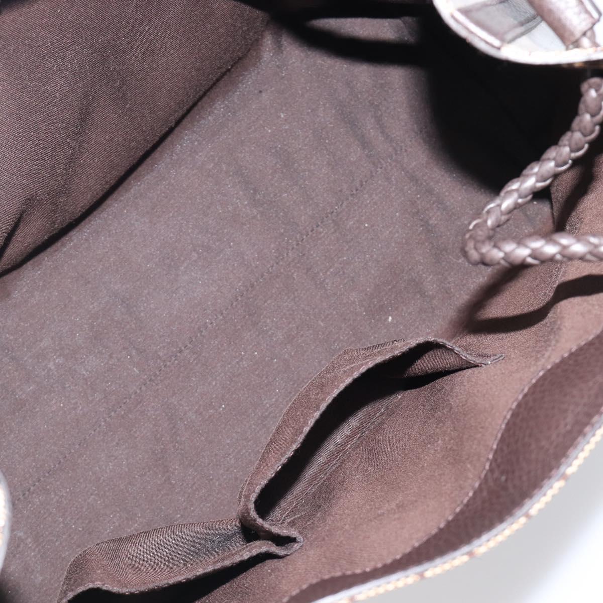 GUCCI GG crystal Shoulder Bag Coated Canvas Beige Gold 419689 Auth ki6829V