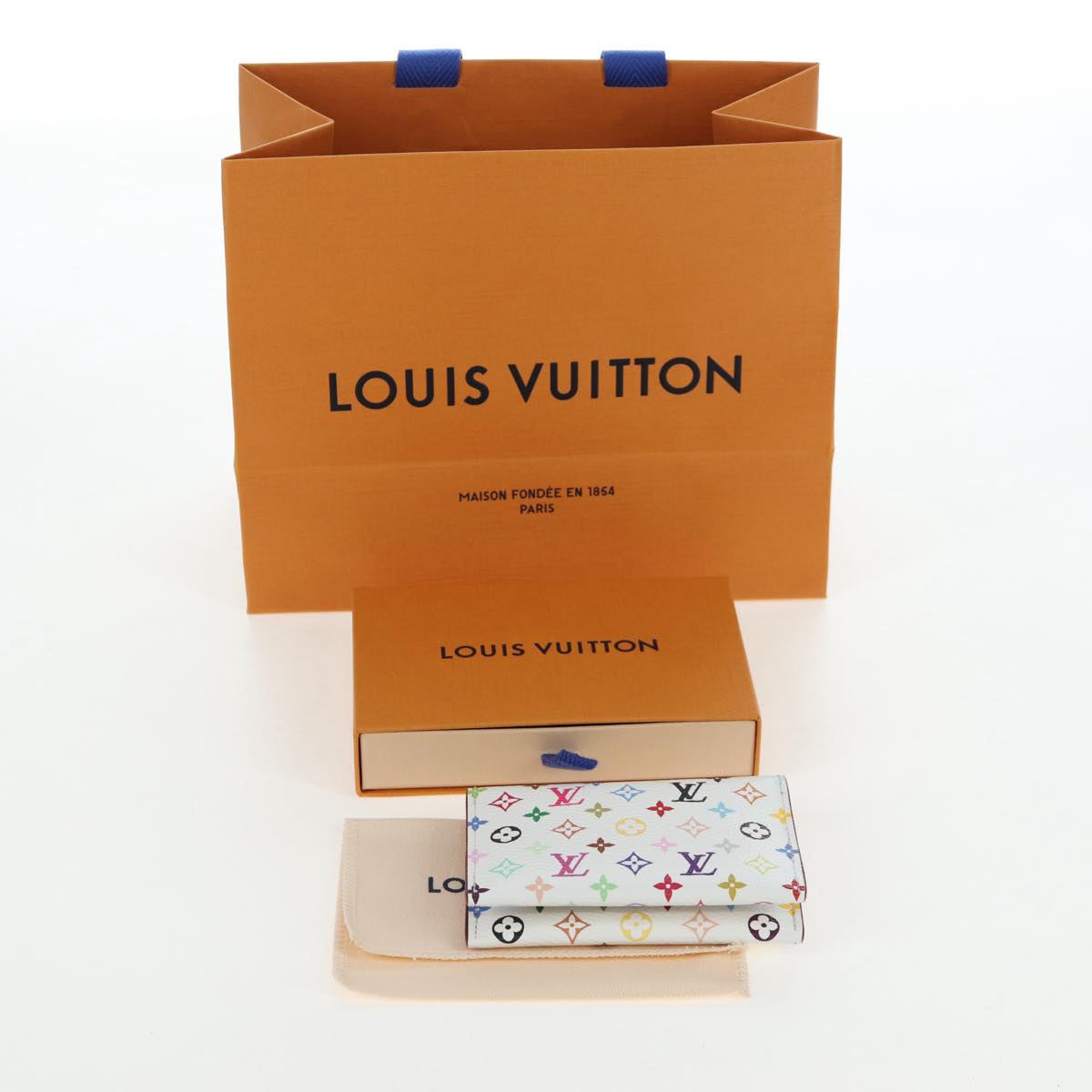 LOUIS VUITTON Multicolor Porte Cartes Slim Card Case M27495 LV Auth ki6835M
