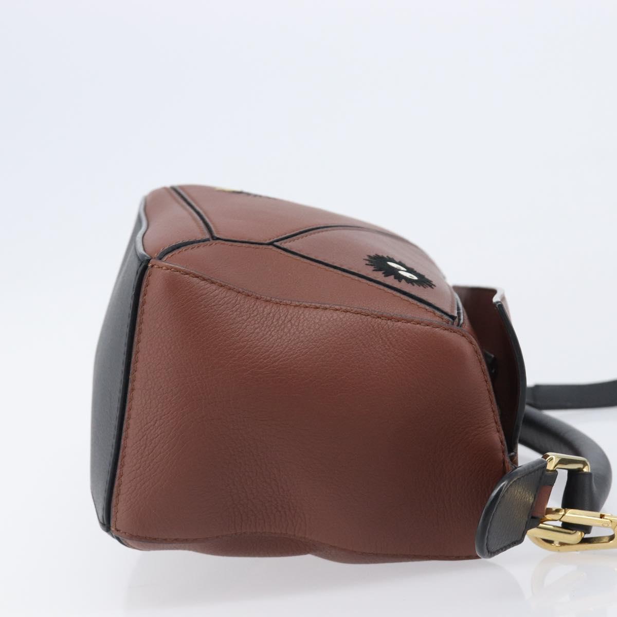 LOEWE Mini Puzzle Bag Ghibli Soot Sprites Leather 2way Brown Auth ki6844SM