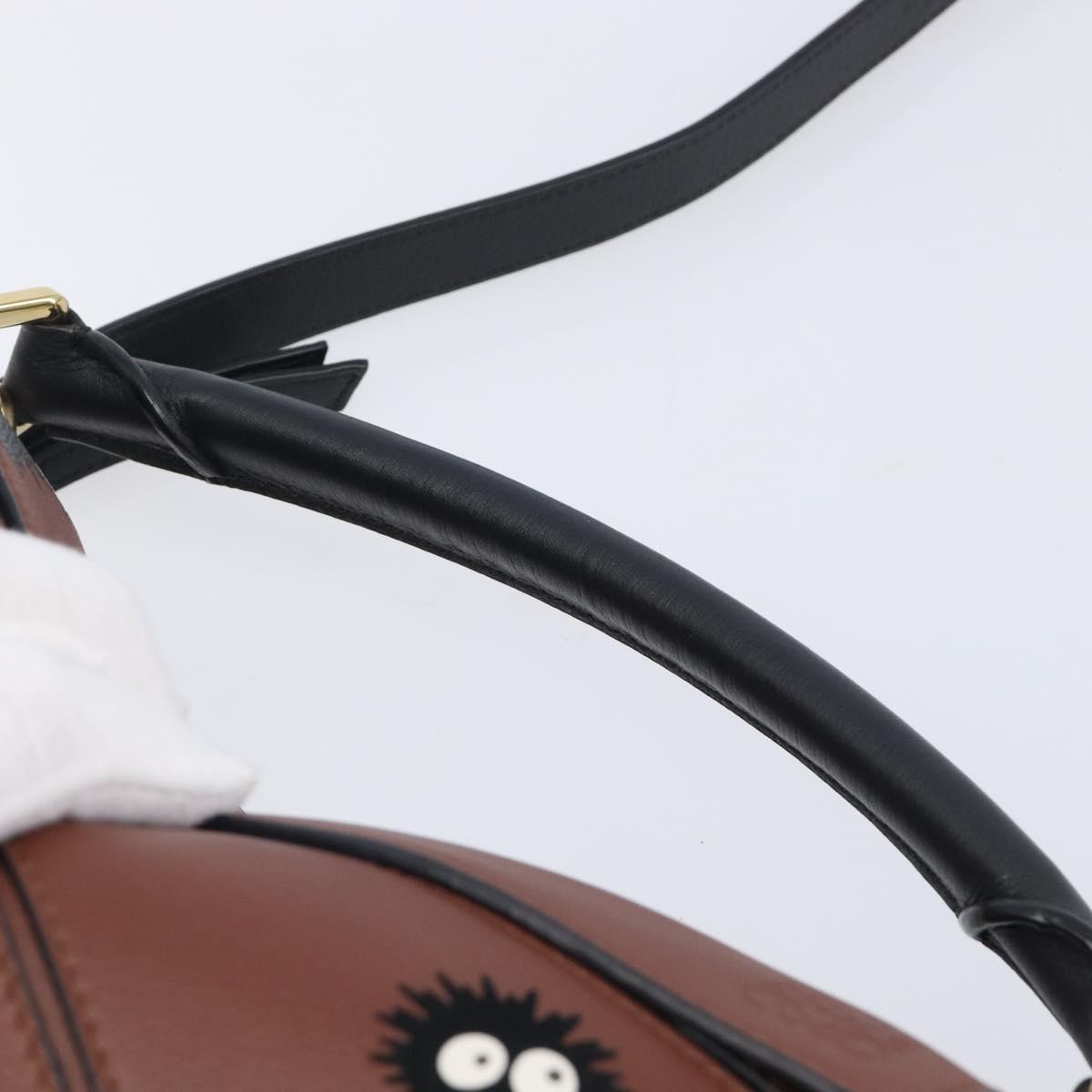 LOEWE Mini Puzzle Bag Ghibli Soot Sprites Leather 2way Brown Auth ki6844SM