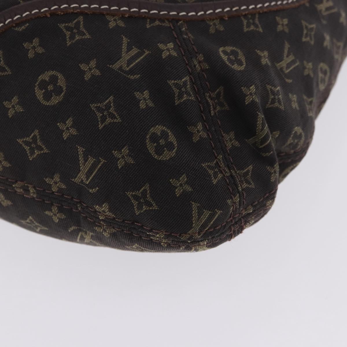 LOUIS VUITTON Monogram Mini Lin Manon MM Bag Brown Ebene M95619 LV Auth ki6848V