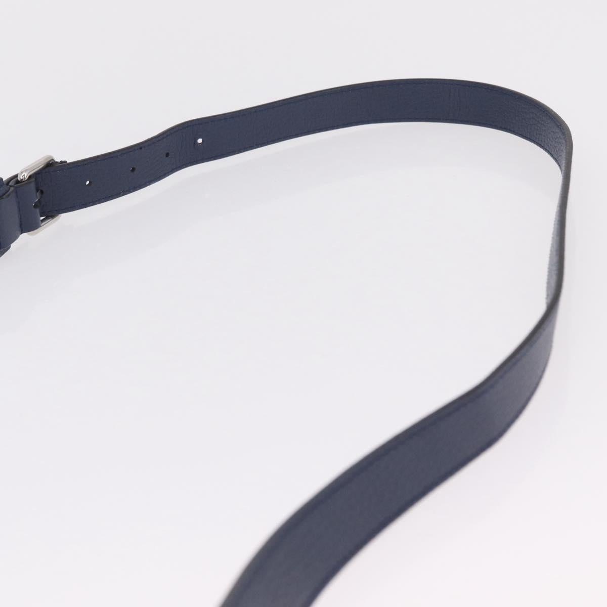 GUCCI GG Shoulder Bag Nylon Navy Silver 510342 Auth ki6877