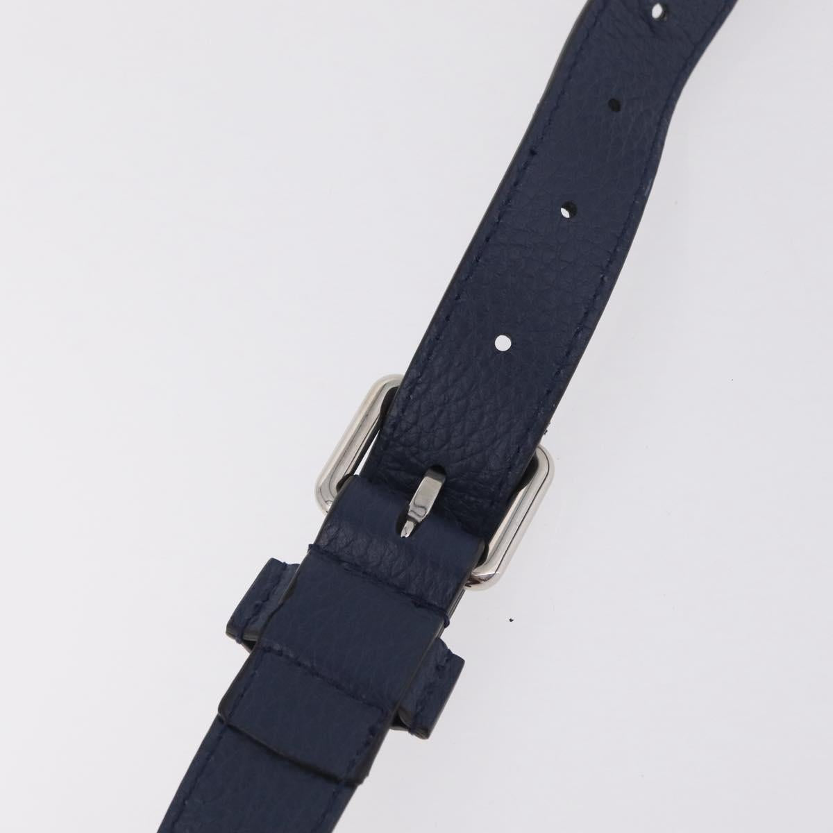 GUCCI GG Shoulder Bag Nylon Navy Silver 510342 Auth ki6877