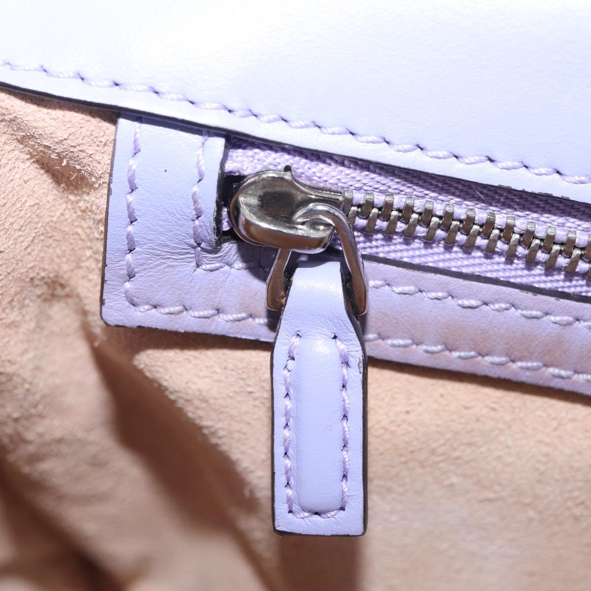 GUCCI GG Marmont Chain Shoulder Bag Leather Purple Silver 443497 Auth ki6880