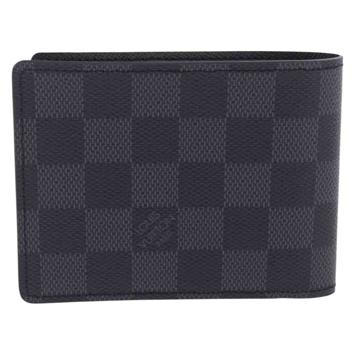 LOUIS VUITTON Damier Graphite Portefeuille Multripru Wallet N63258 Auth ki6882V