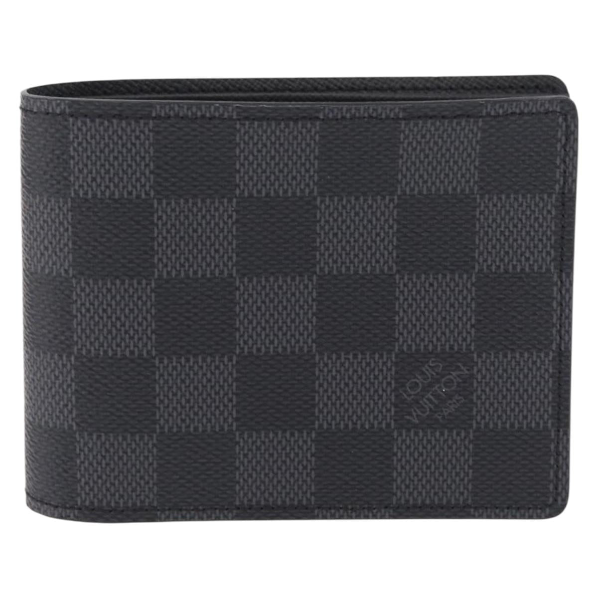 LOUIS VUITTON Damier Graphite Portefeuille Multripru Wallet N63258 Auth ki6882V