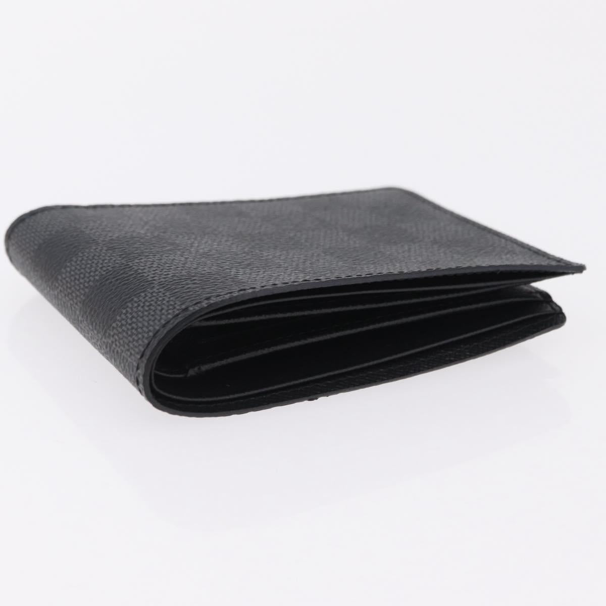LOUIS VUITTON Damier Graphite Portefeuille Multripru Wallet N63258 Auth ki6882V