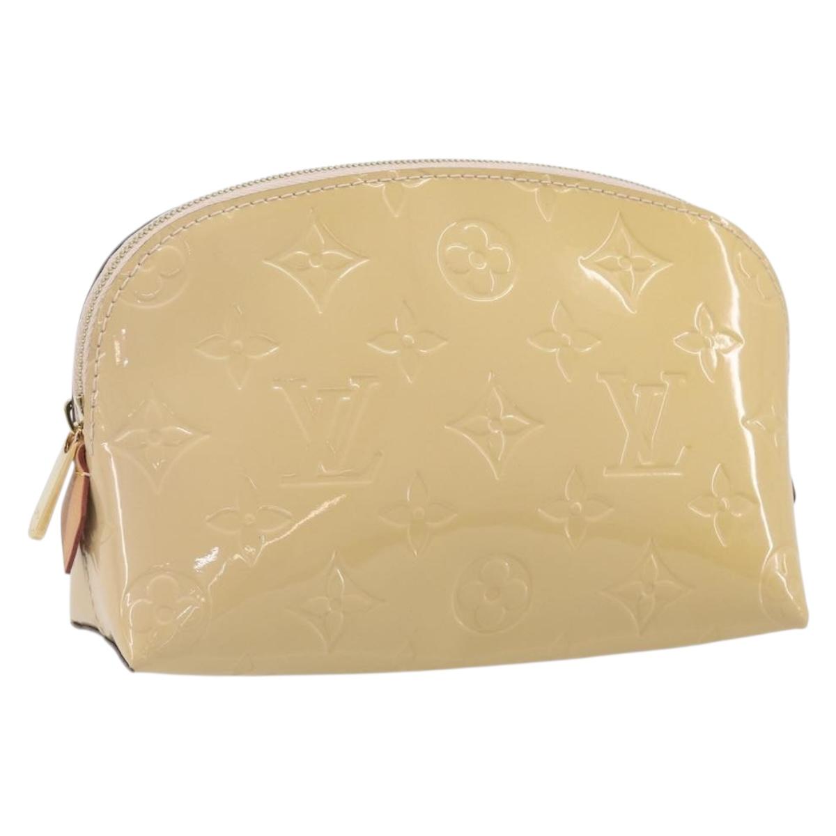 LOUIS VUITTON Monogram Vernis Cosmetic Pouch Pink LV Auth ki6883V