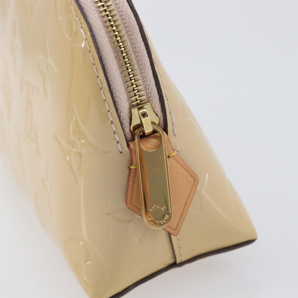 LOUIS VUITTON Monogram Vernis Cosmetic Pouch Pink LV Auth ki6883V