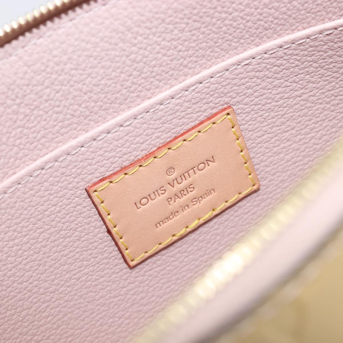 LOUIS VUITTON Monogram Vernis Cosmetic Pouch Pink LV Auth ki6883V
