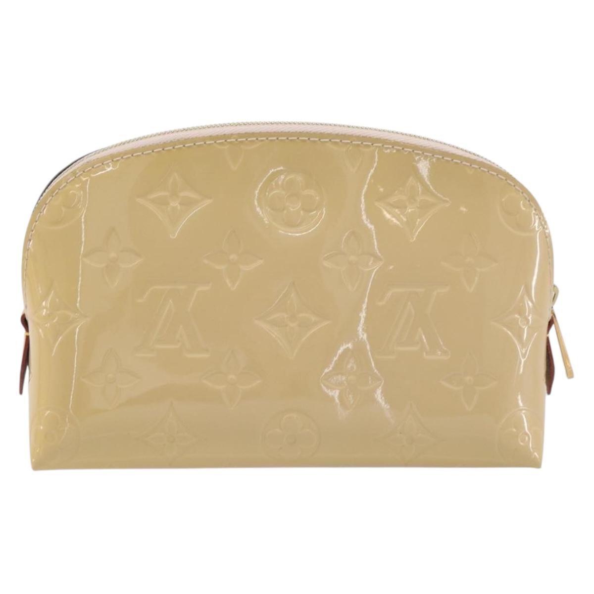 LOUIS VUITTON Monogram Vernis Cosmetic Pouch Pink LV Auth ki6883V