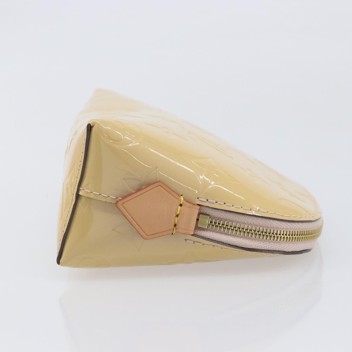 LOUIS VUITTON Monogram Vernis Cosmetic Pouch Pink LV Auth ki6883V
