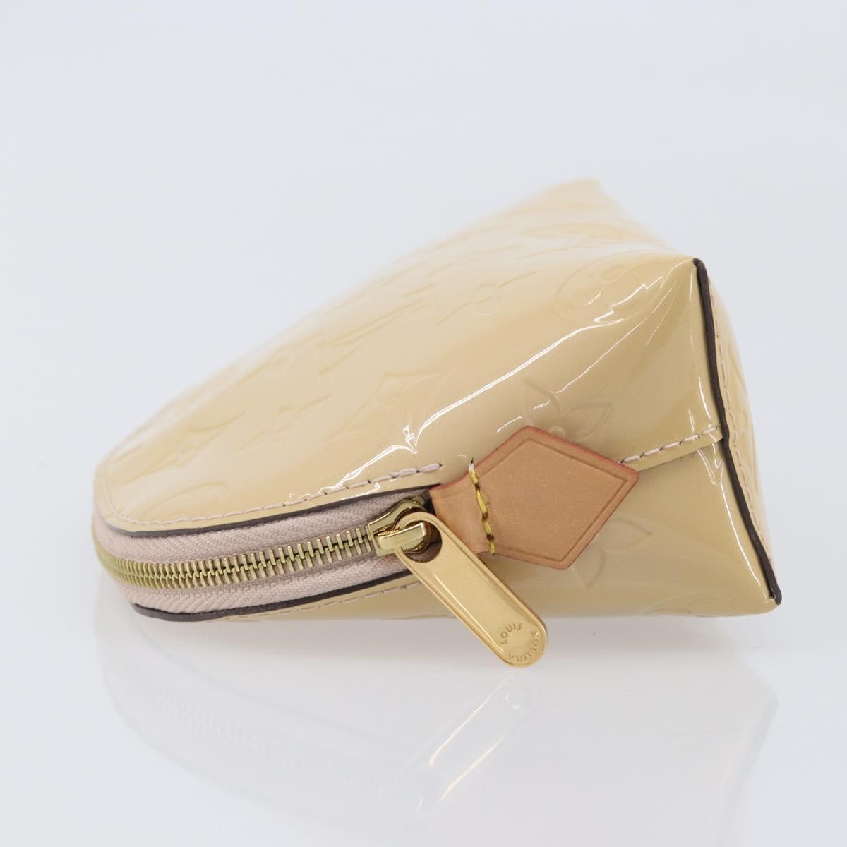 LOUIS VUITTON Monogram Vernis Cosmetic Pouch Pink LV Auth ki6883V