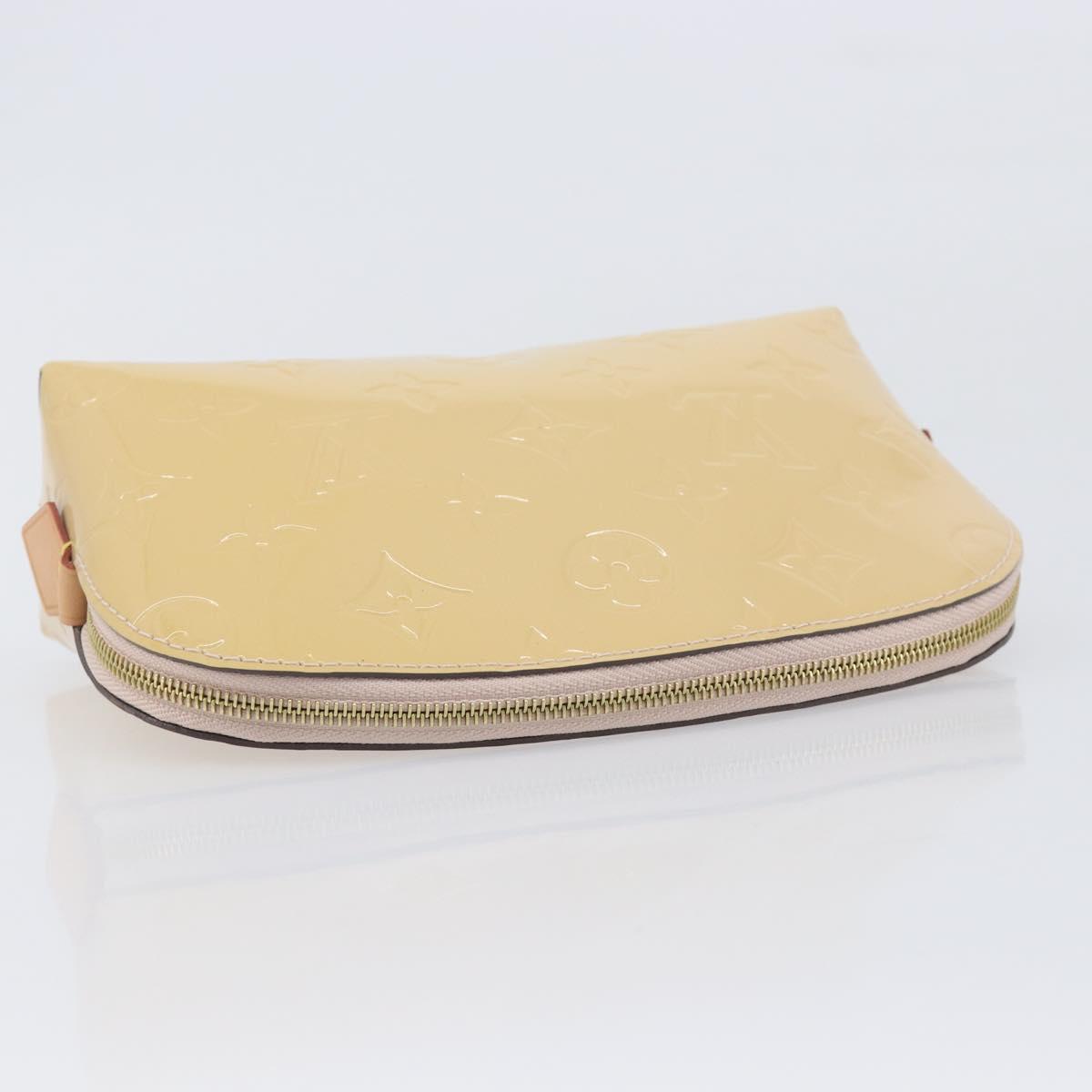 LOUIS VUITTON Monogram Vernis Cosmetic Pouch Pink LV Auth ki6883V
