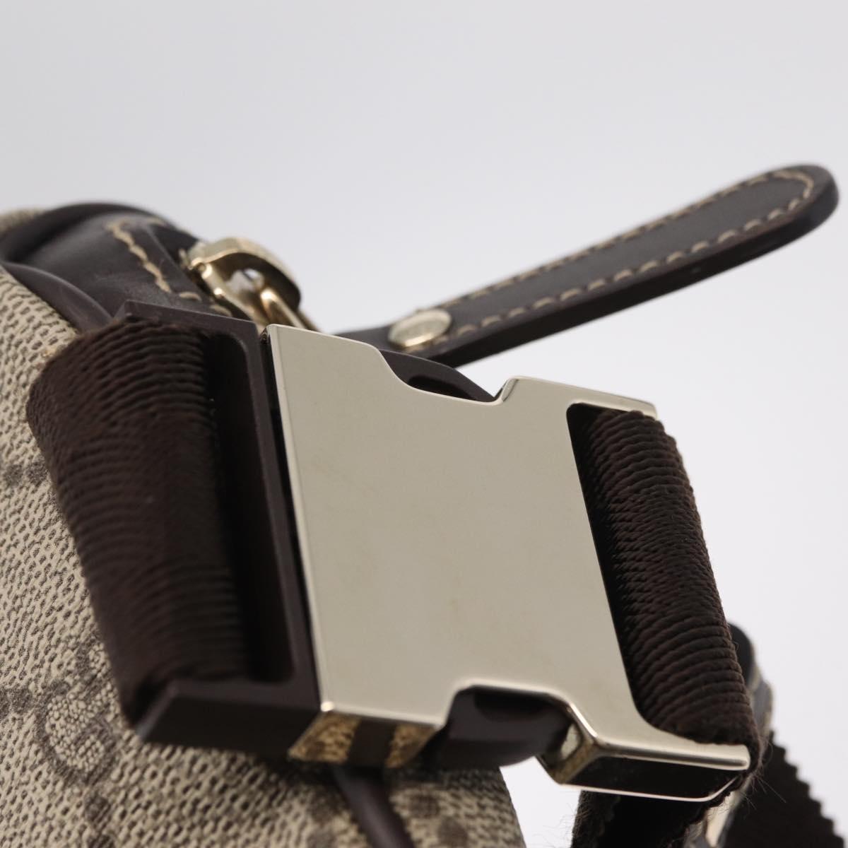 GUCCI GG Supreme Waist Bag PVC Leather Beige Gold Tone 233269 Auth ki6889V