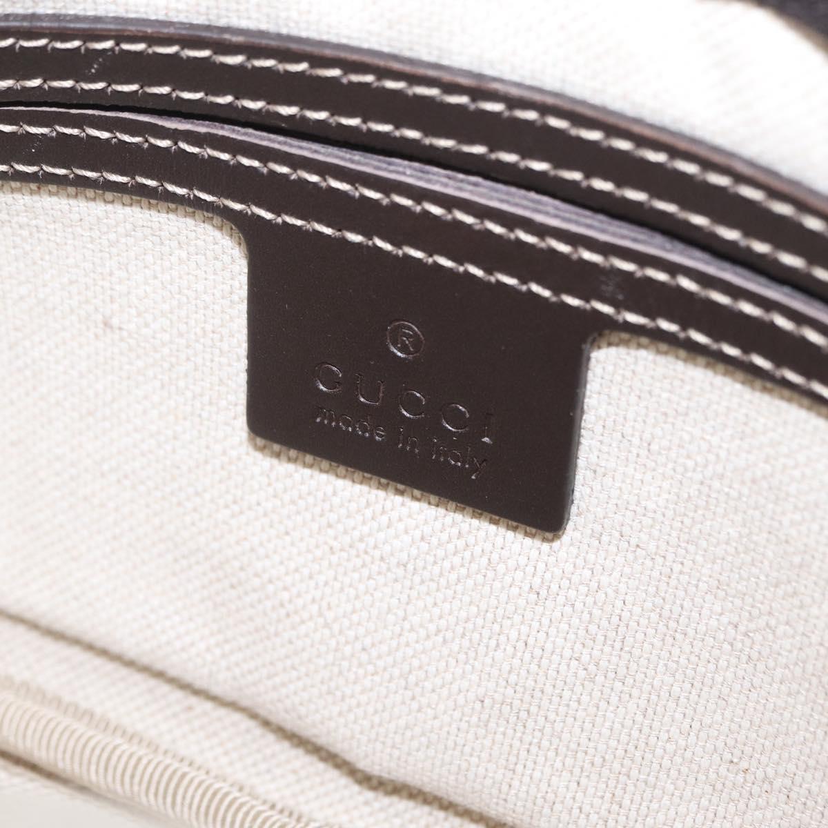 GUCCI GG Supreme Waist Bag PVC Leather Beige Gold Tone 233269 Auth ki6889V