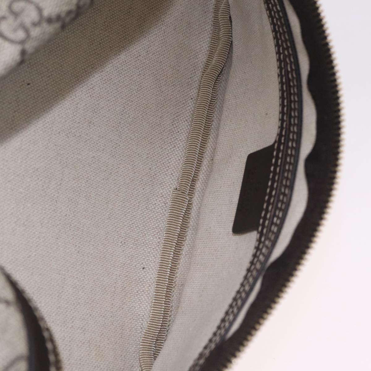 GUCCI GG Supreme Waist Bag PVC Leather Beige Gold Tone 233269 Auth ki6889V