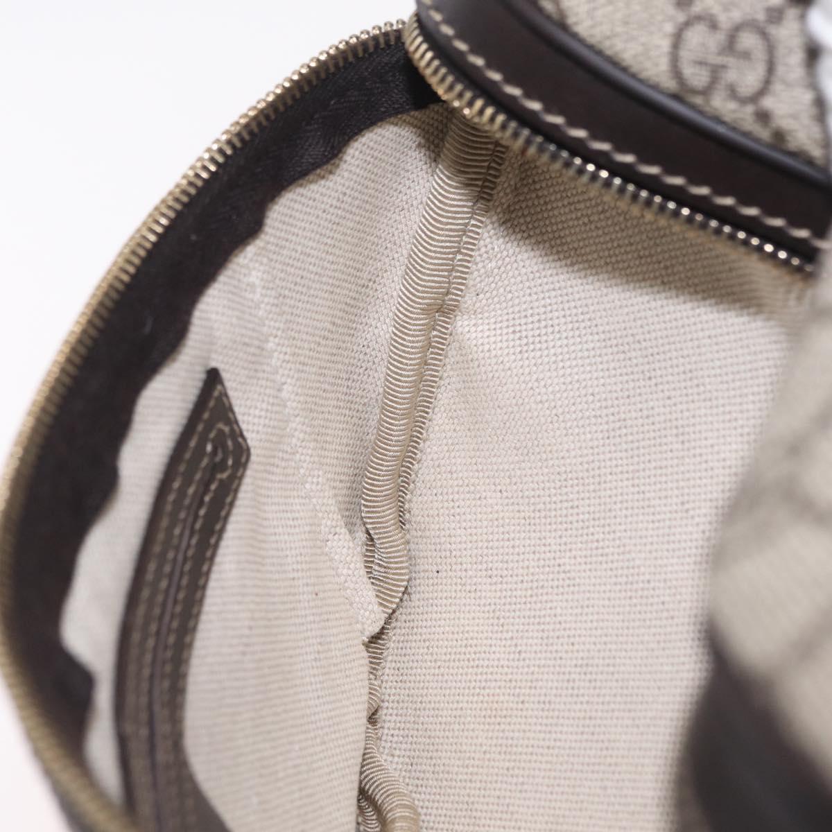 GUCCI GG Supreme Waist Bag PVC Leather Beige Gold Tone 233269 Auth ki6889V