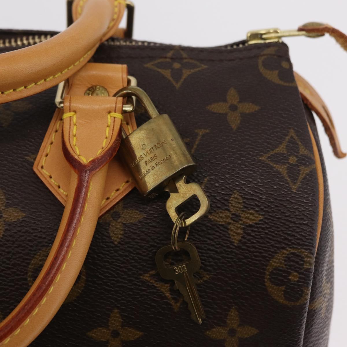 LOUIS VUITTON Monogram Speedy 25 Hand Bag M41528 LV Auth ki6892V
