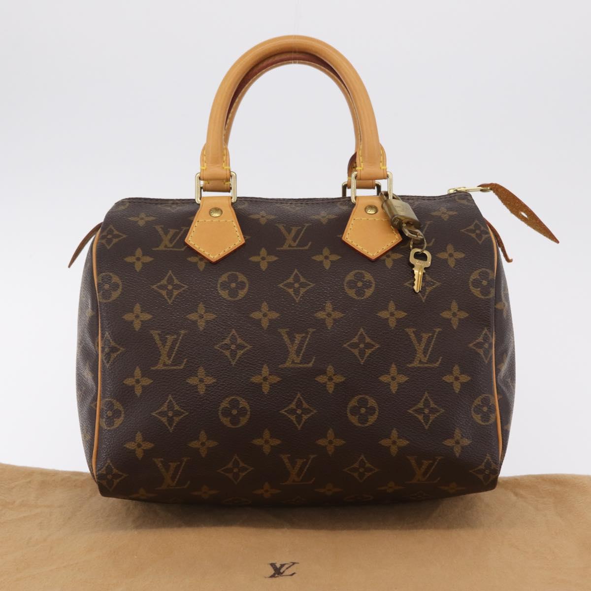 LOUIS VUITTON Monogram Speedy 25 Hand Bag M41528 LV Auth ki6892V