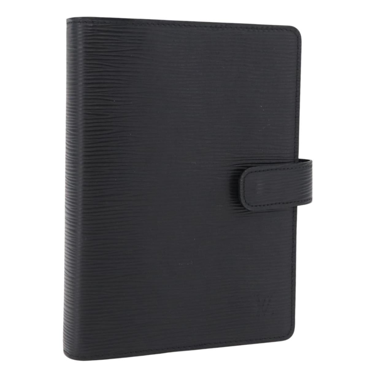 LOUIS VUITTON Epi Agenda MM Day Planner Cover Black R20042 LV Auth ki6894