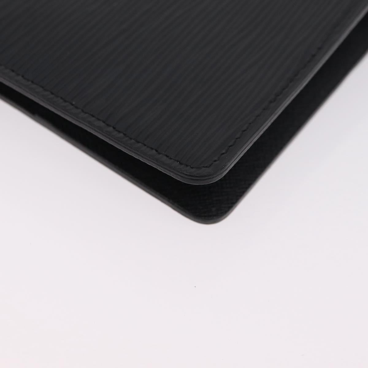 LOUIS VUITTON Epi Agenda MM Day Planner Cover Black R20042 LV Auth ki6894