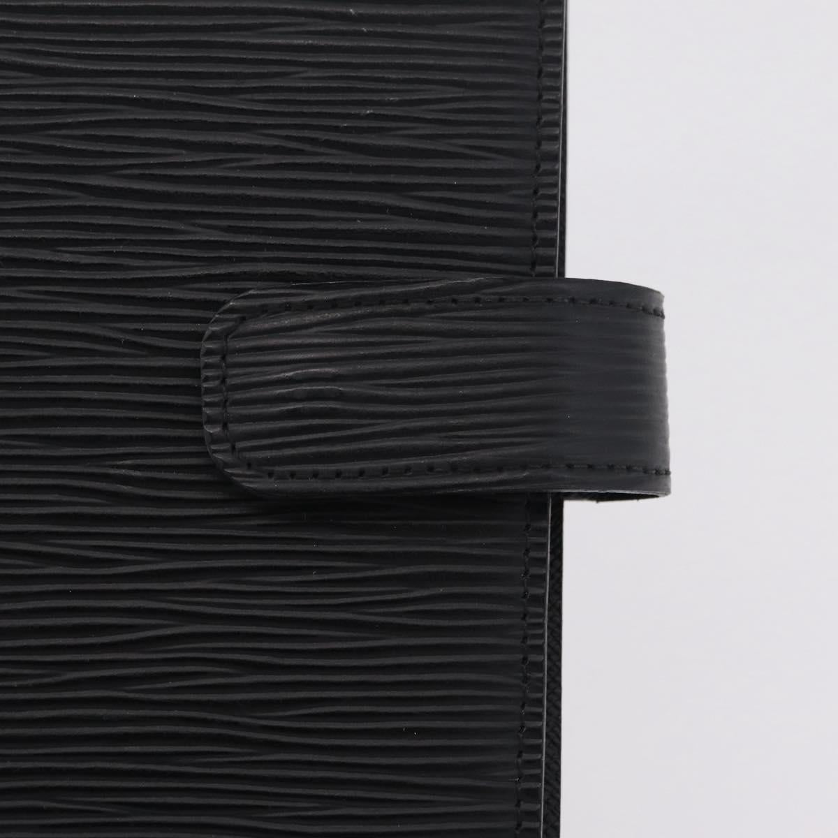 LOUIS VUITTON Epi Agenda MM Day Planner Cover Black R20042 LV Auth ki6894