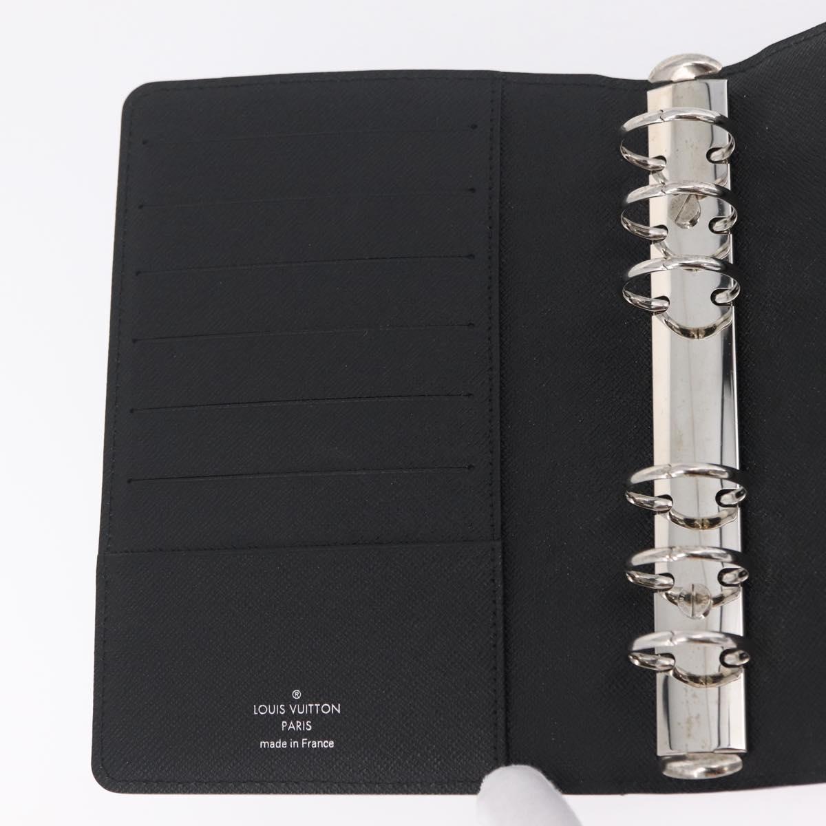LOUIS VUITTON Epi Agenda MM Day Planner Cover Black R20042 LV Auth ki6894