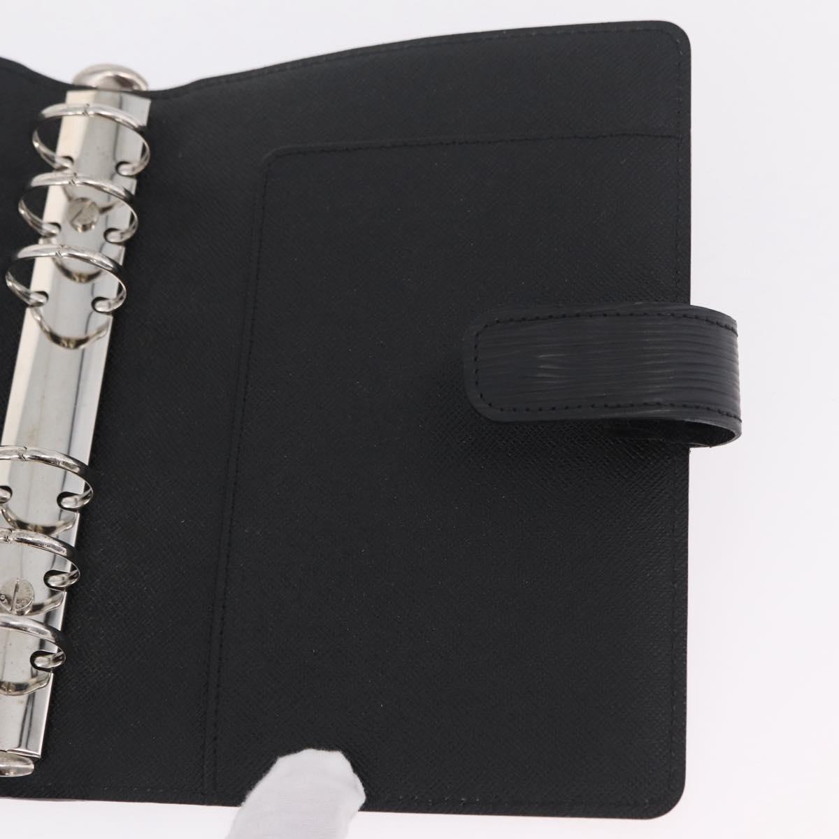 LOUIS VUITTON Epi Agenda MM Day Planner Cover Black R20042 LV Auth ki6894
