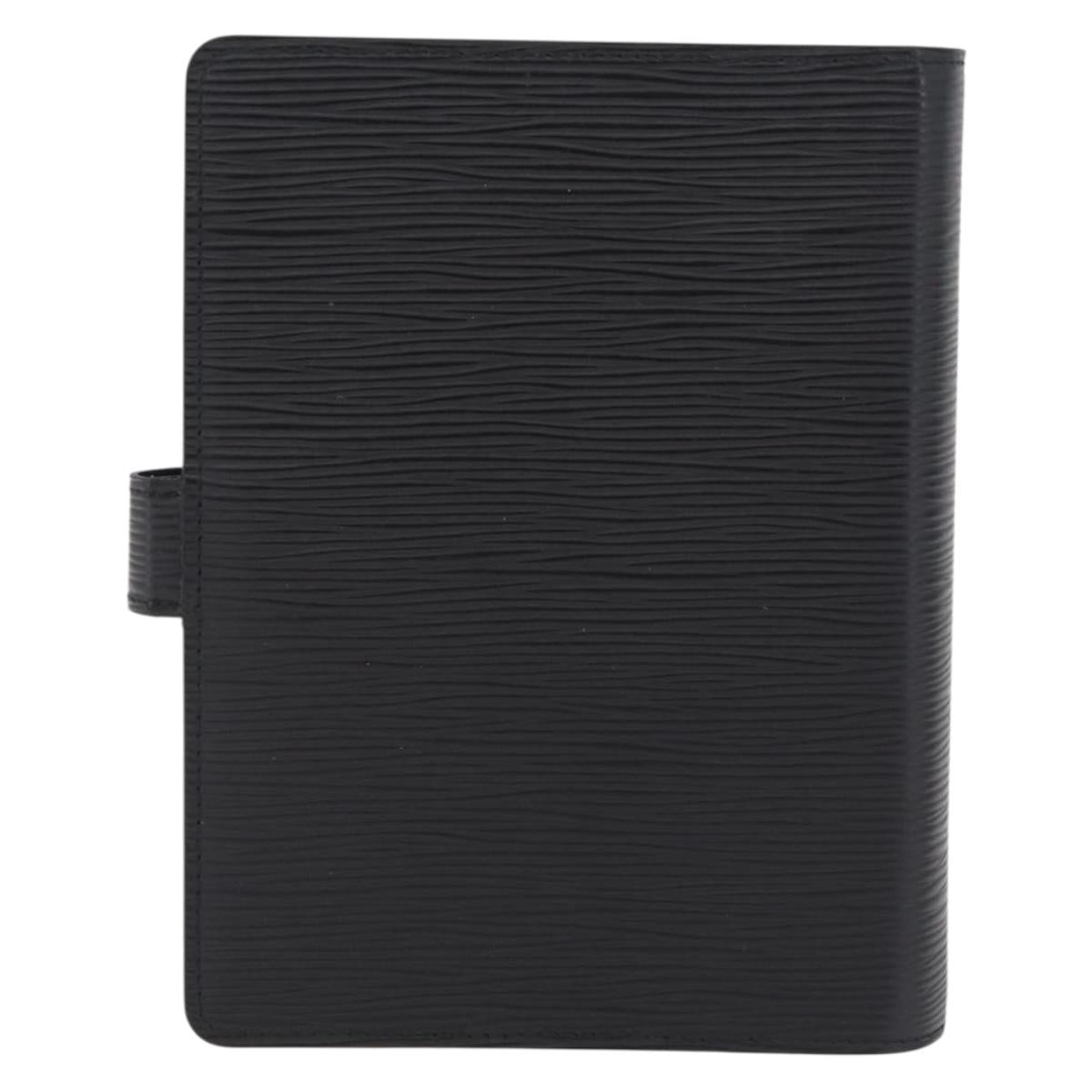 LOUIS VUITTON Epi Agenda MM Day Planner Cover Black R20042 LV Auth ki6894