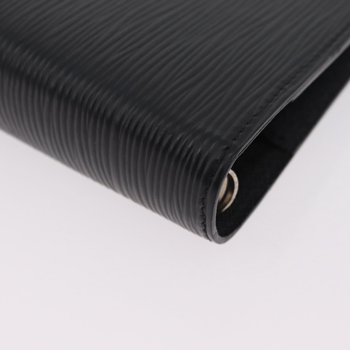 LOUIS VUITTON Epi Agenda MM Day Planner Cover Black R20042 LV Auth ki6894