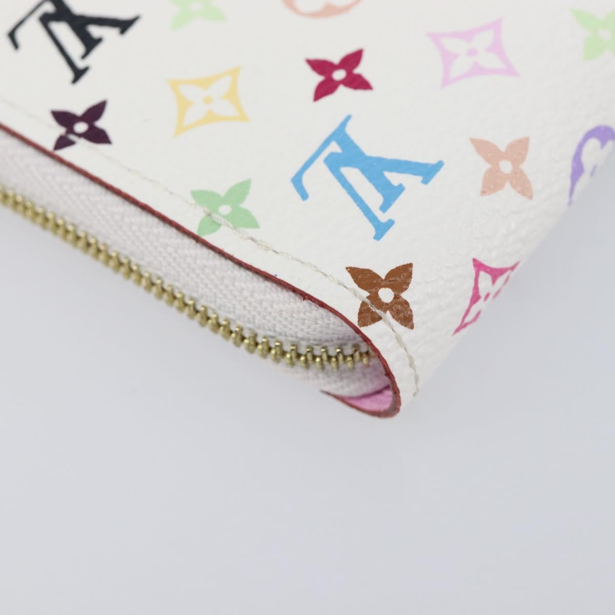 LOUIS VUITTON Monogram Multicolor Zippy Coin Purse White M93741 LV Auth ki6904M