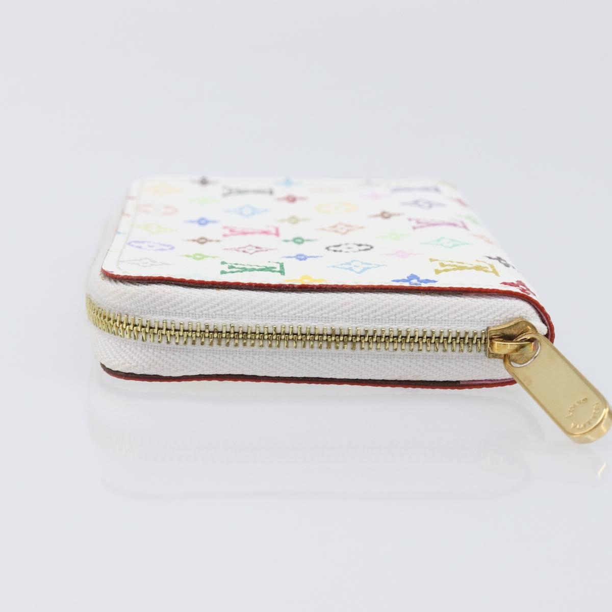 LOUIS VUITTON Monogram Multicolor Zippy Coin Purse White M93741 LV Auth ki6904M
