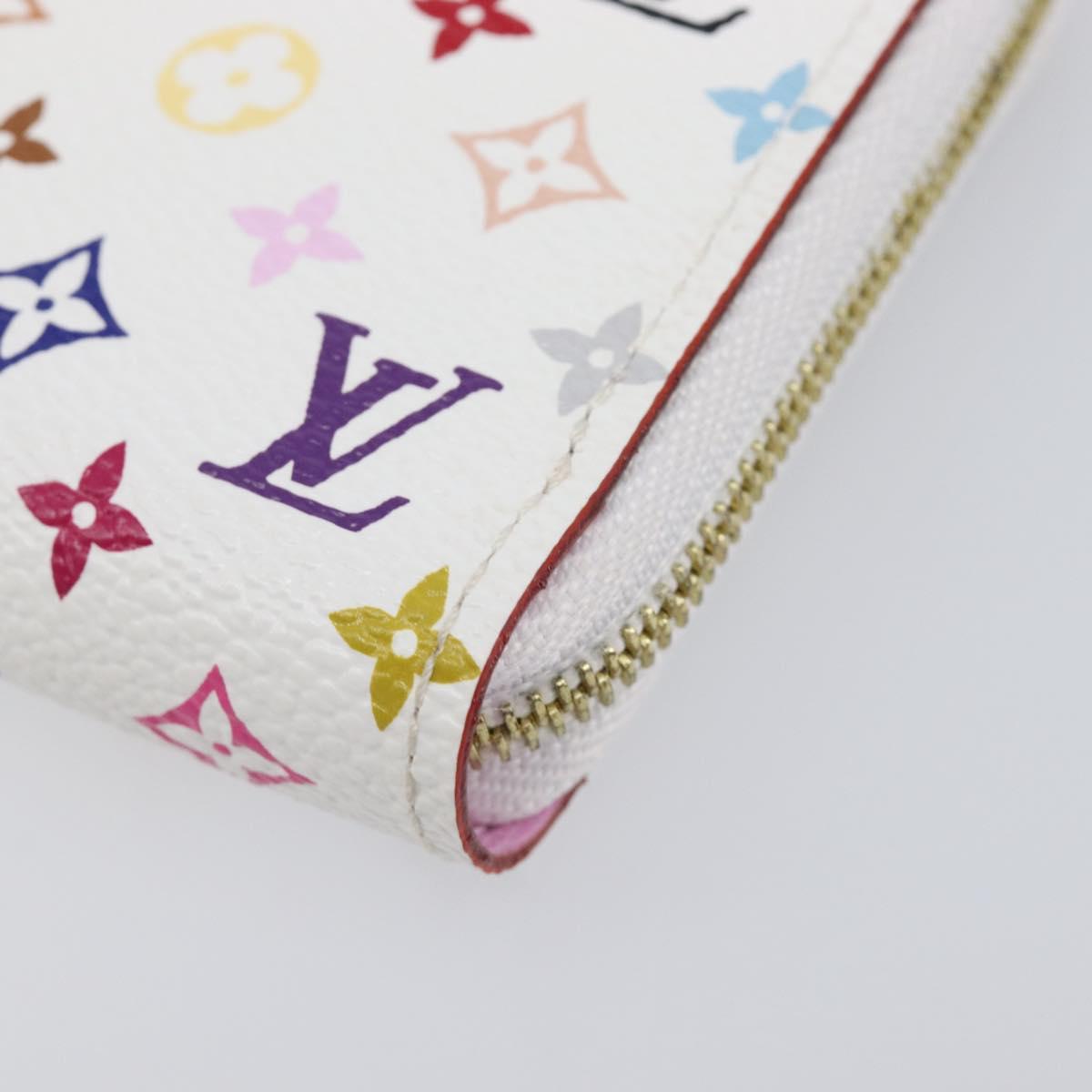 LOUIS VUITTON Monogram Multicolor Zippy Coin Purse White M93741 LV Auth ki6904M