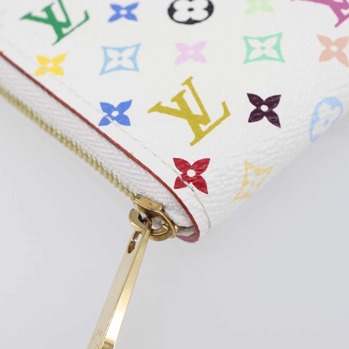 LOUIS VUITTON Monogram Multicolor Zippy Coin Purse White M93741 LV Auth ki6904M