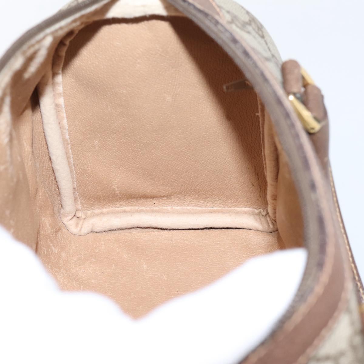 GUCCI GG Supreme Web Sherry Line Boston Bag PVC Beige Gold 40 02 006 Auth ki6908