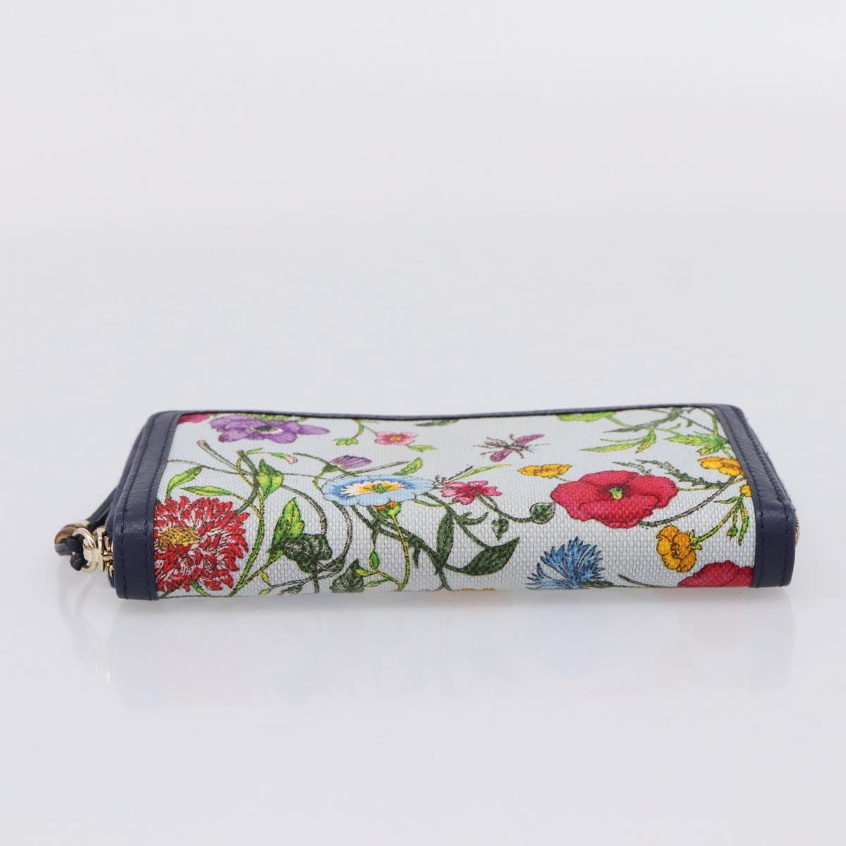 GUCCI Japan's 50th Anniversary Flower Pattern Wallet Canvas 356708 Auth ki6912M