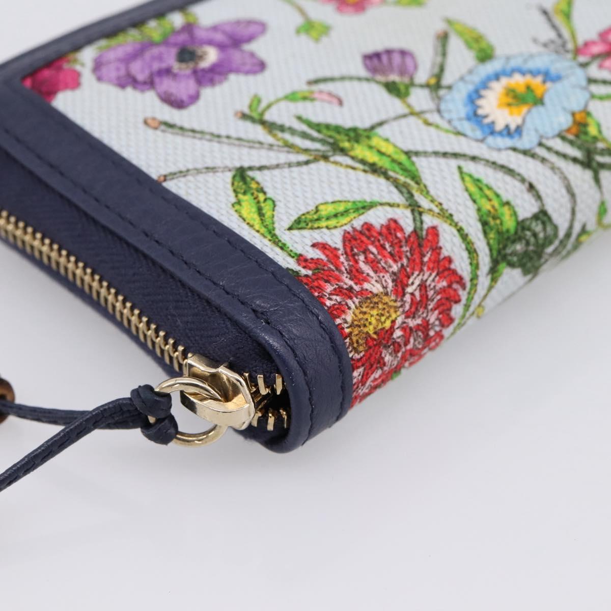 GUCCI Japan's 50th Anniversary Flower Pattern Wallet Canvas 356708 Auth ki6912M