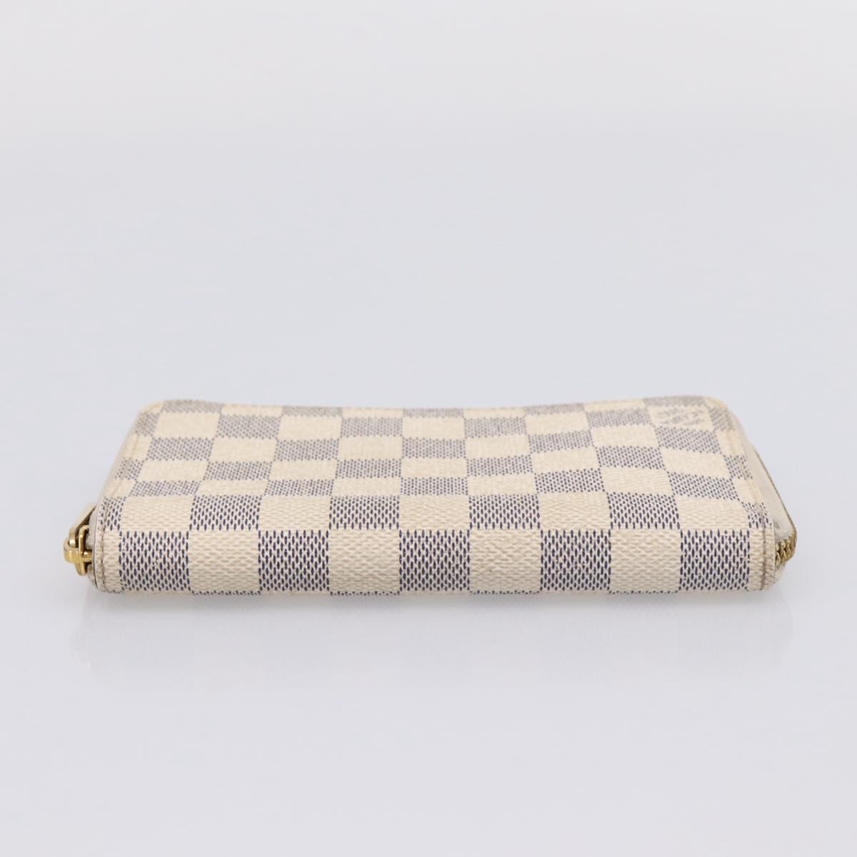 LOUIS VUITTON Damier Azur Zippy Compact Wallet Long Wallet N60029 Auth ki6921A