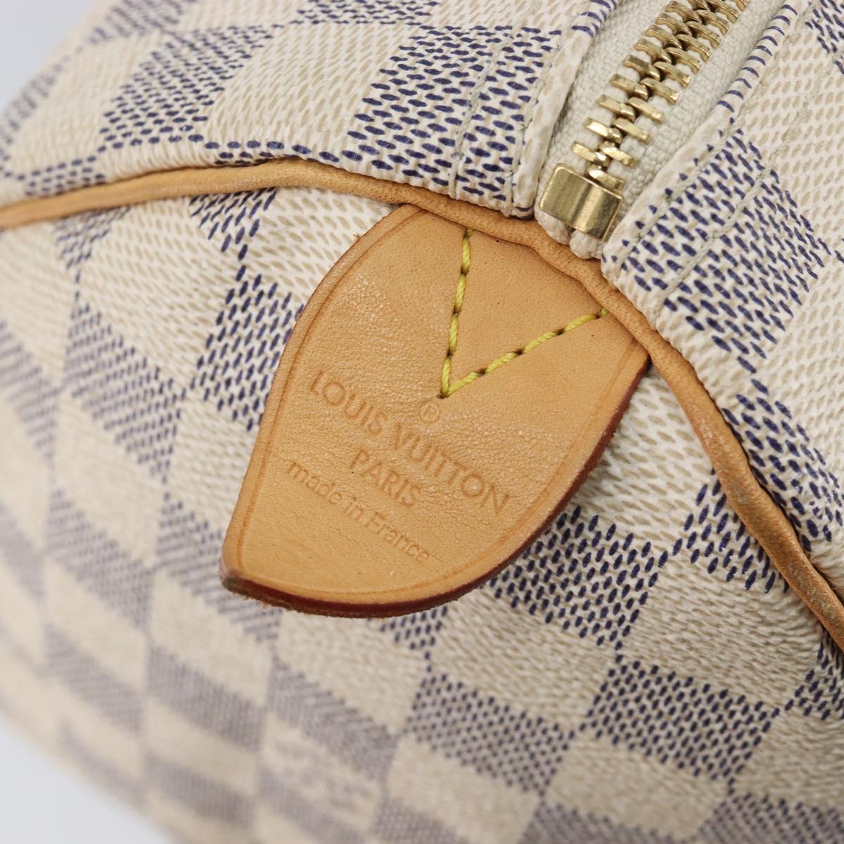 LOUIS VUITTON Damier Azur Speedy 25 Hand Bag N41534 LV Auth ki6927V