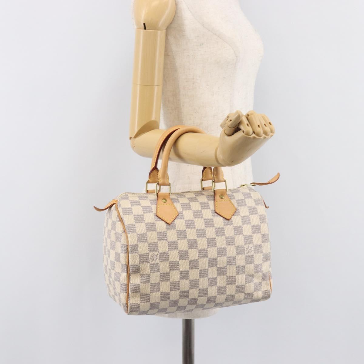 LOUIS VUITTON Damier Azur Speedy 25 Hand Bag N41534 LV Auth ki6927V