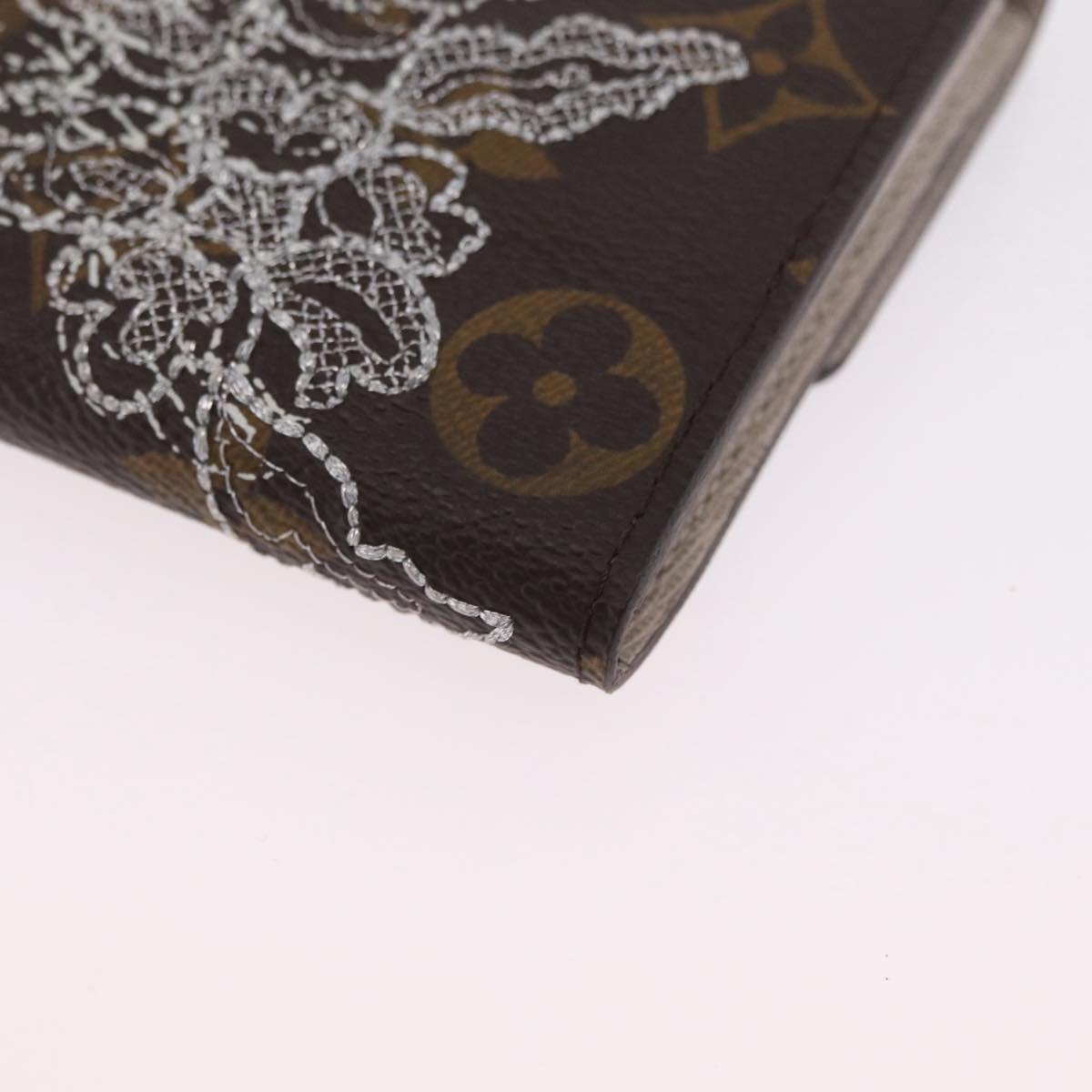 LOUIS VUITTON Monogram Dentelle Portefeiulle Sarah Wallet M95390 LV Auth ki6932M