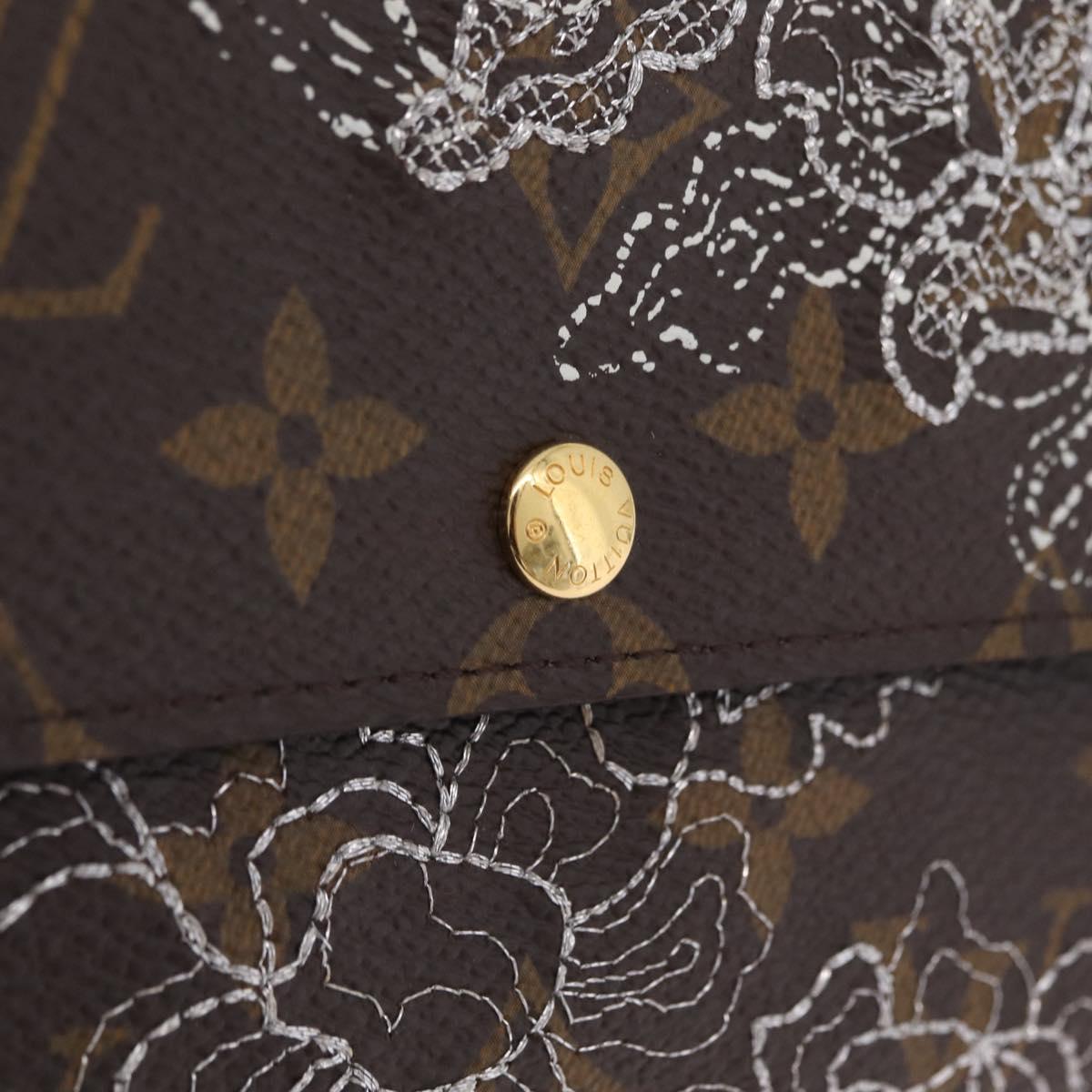 LOUIS VUITTON Monogram Dentelle Portefeiulle Sarah Wallet M95390 LV Auth ki6932M