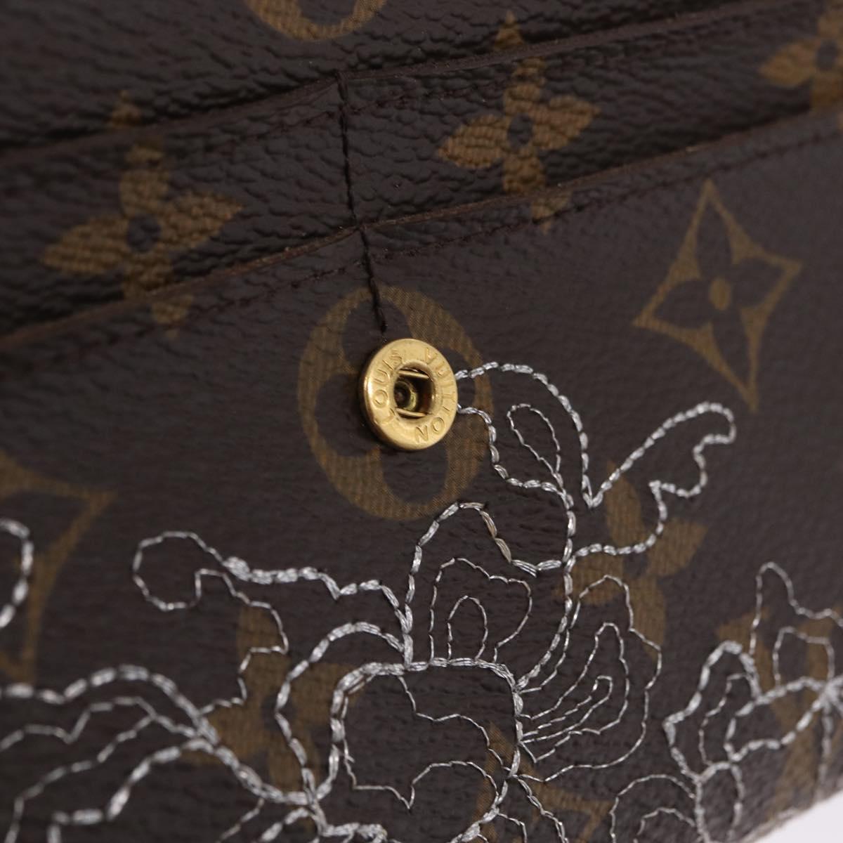 LOUIS VUITTON Monogram Dentelle Portefeiulle Sarah Wallet M95390 LV Auth ki6932M