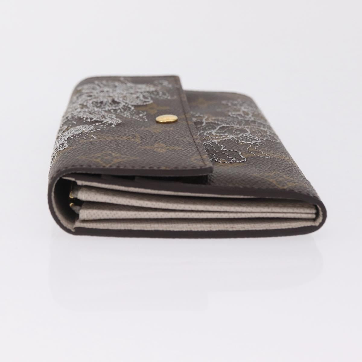 LOUIS VUITTON Monogram Dentelle Portefeiulle Sarah Wallet M95390 LV Auth ki6932M