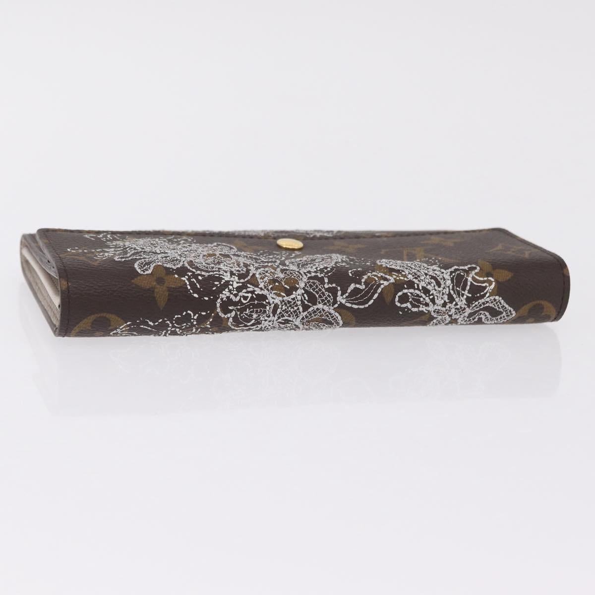 LOUIS VUITTON Monogram Dentelle Portefeiulle Sarah Wallet M95390 LV Auth ki6932M