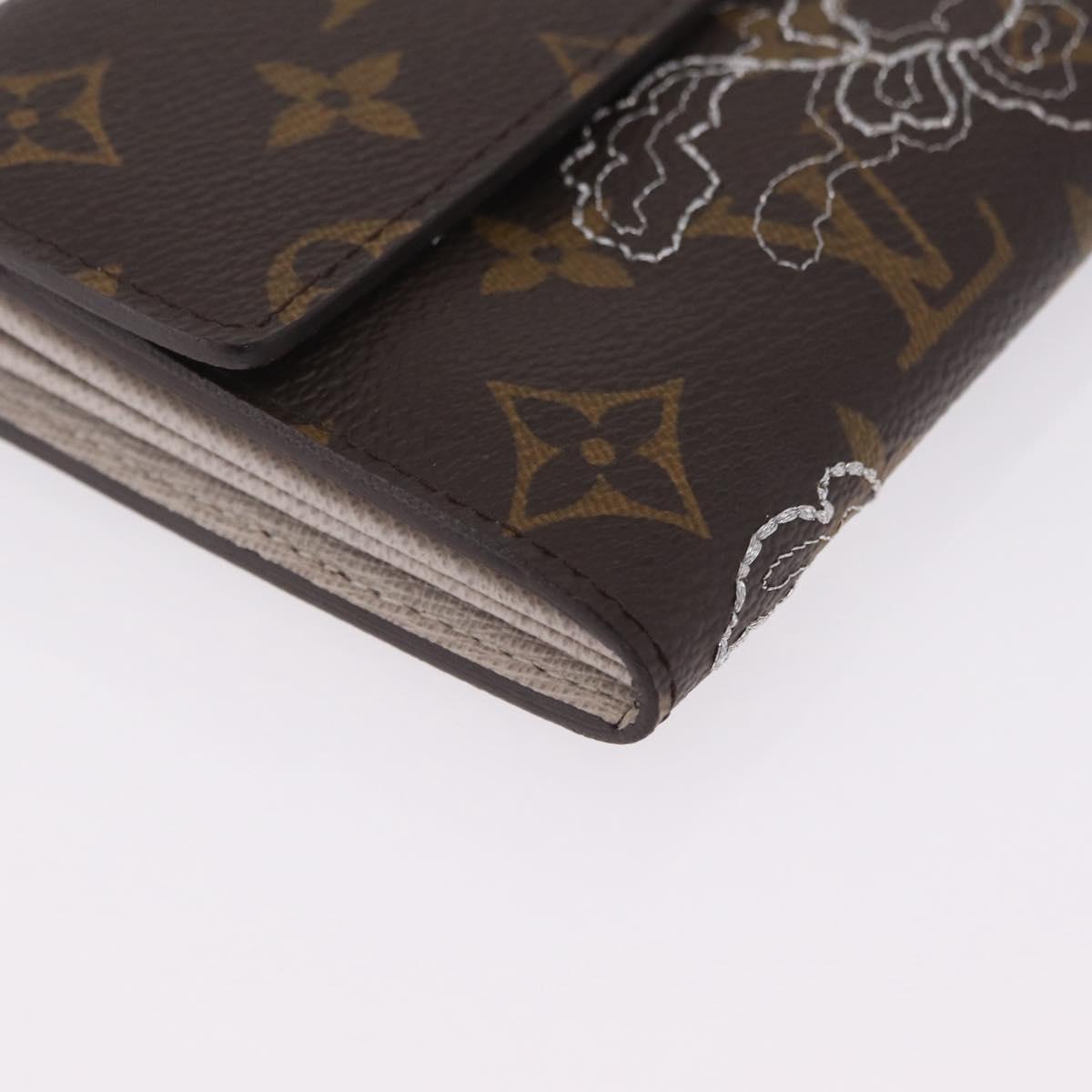 LOUIS VUITTON Monogram Dentelle Portefeiulle Sarah Wallet M95390 LV Auth ki6932M