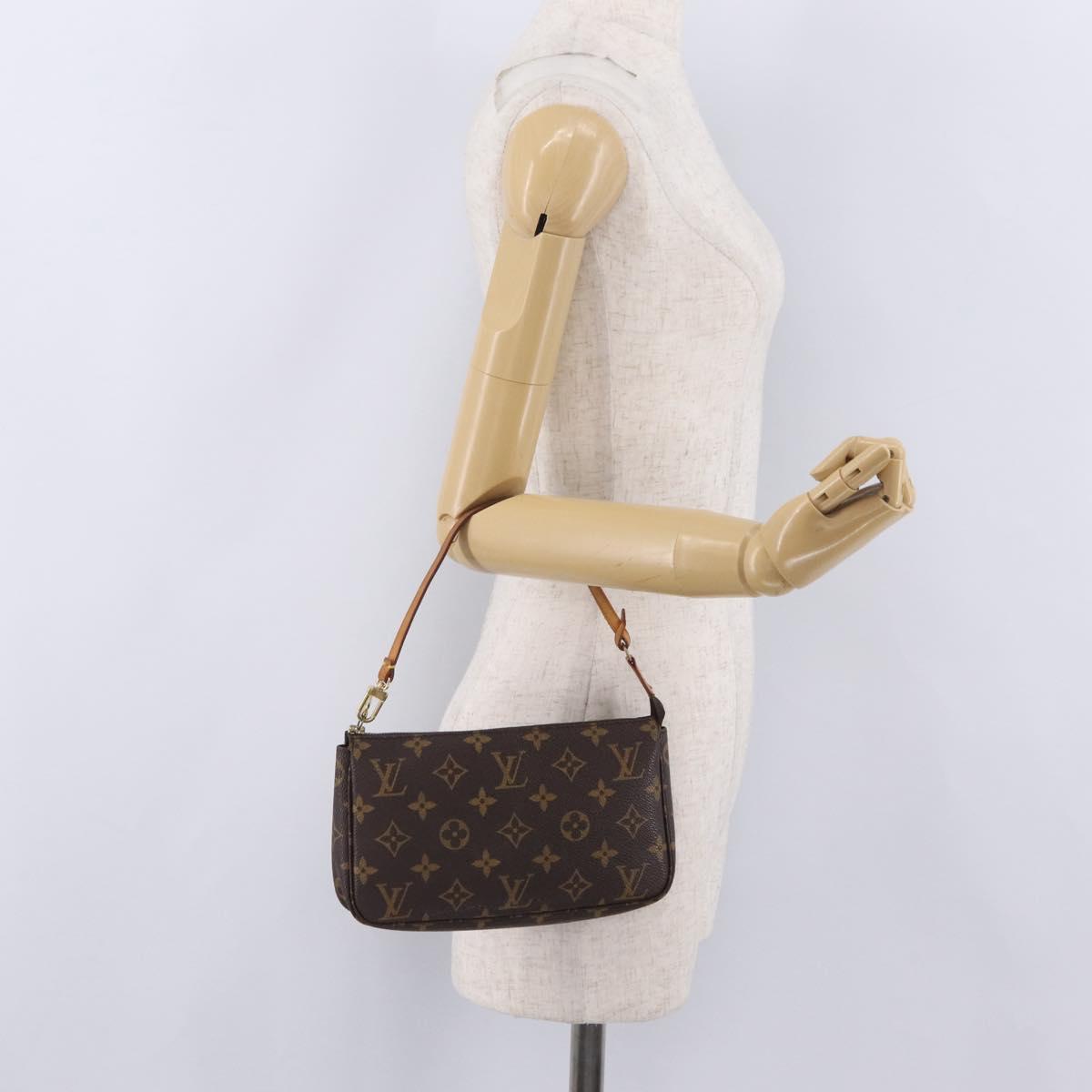 LOUIS VUITTON Monogram Pochette Accessoires Pouch M51980 LV Auth ki6933