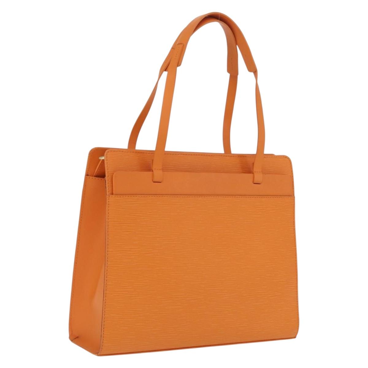 LOUIS VUITTON Epi Croisette PM Tote Bag Orange Mandarin M5249H LV Auth ki6947V