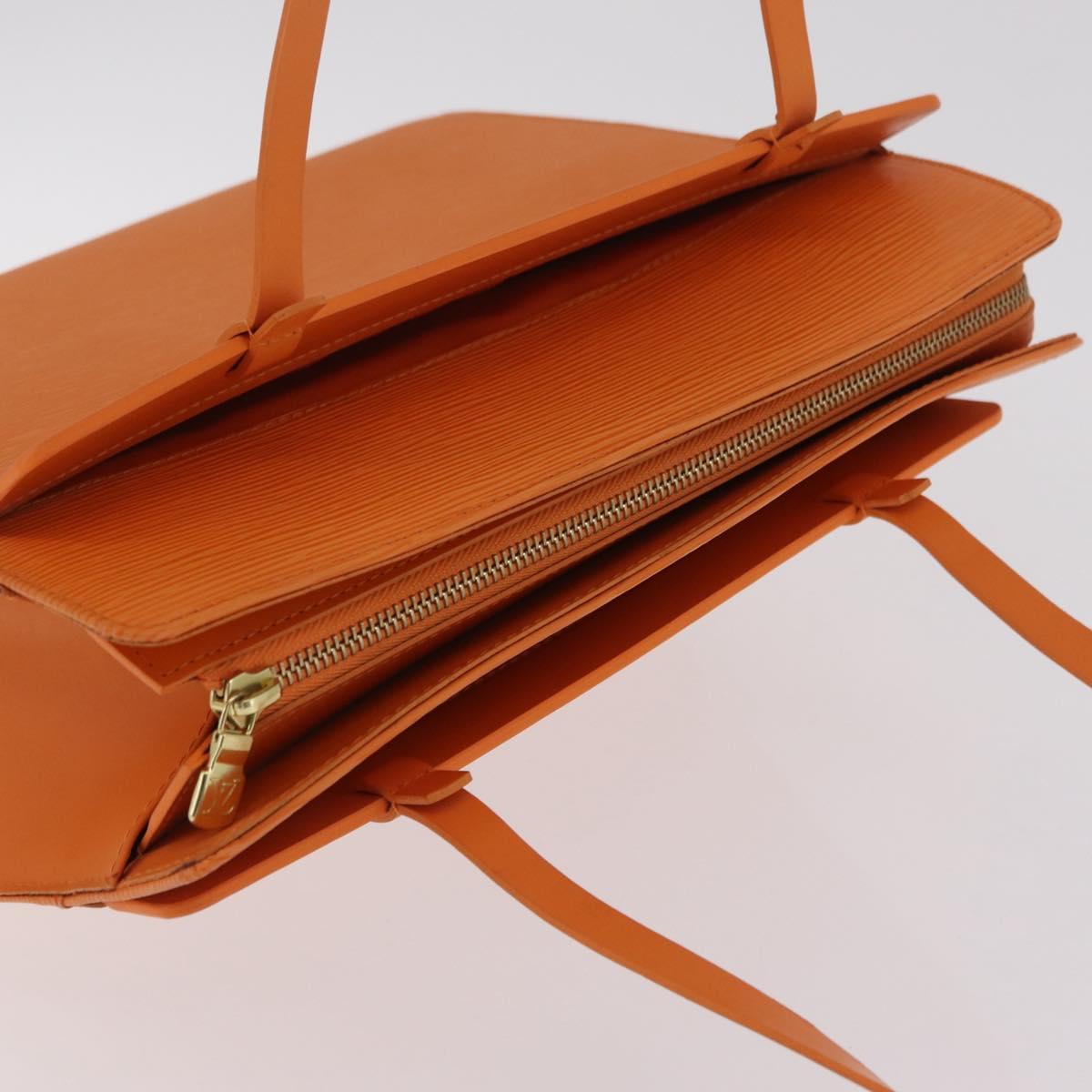 LOUIS VUITTON Epi Croisette PM Tote Bag Orange Mandarin M5249H LV Auth ki6947V